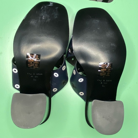 Rag & Bone Paige Sandals NEW Blue Black Sz 8 - Picture 5 of 16